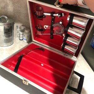 Vintage bartending set. Mixing set. Bar, Alochol